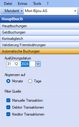 Automatische Buchungen Topal Fibu